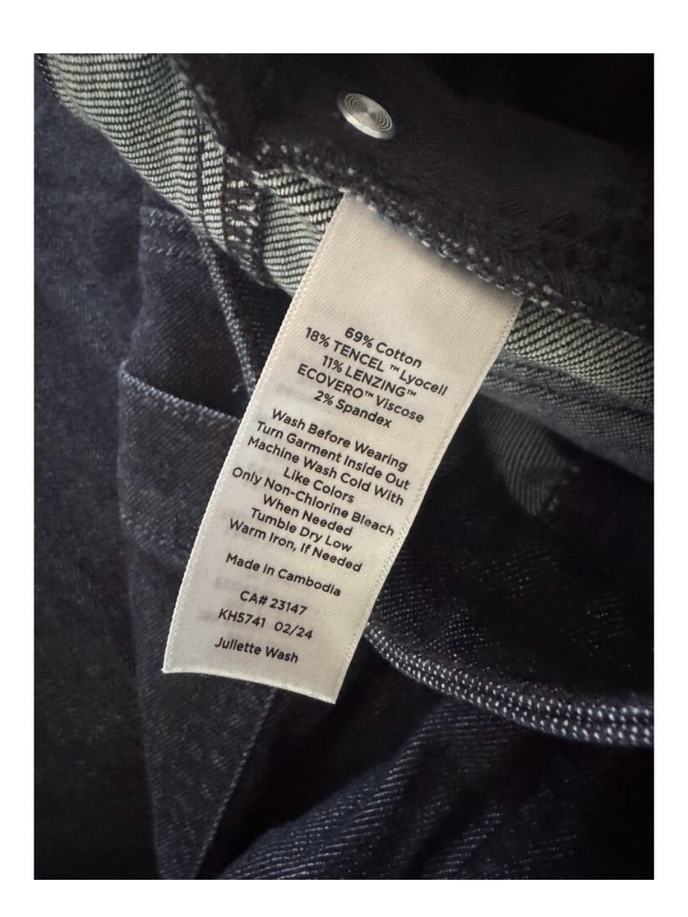 Talbots Trouser Jeans Dark Indigo Juliette Wash Size 16 EUC - Picture 6 of 7